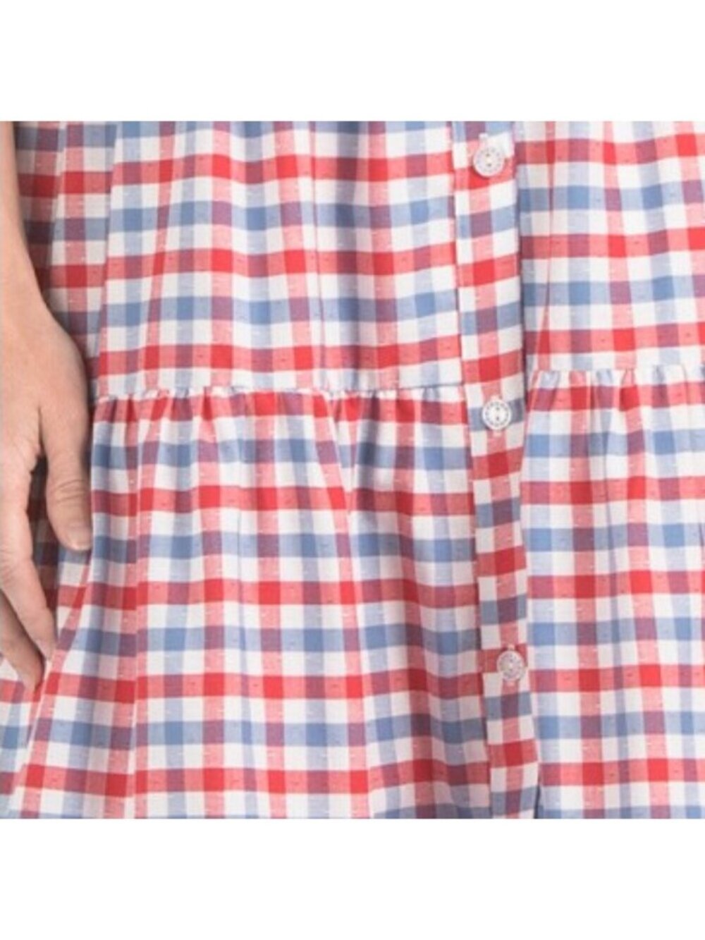 C&C CALIFORNIA Gingham Maxi Dress With Star Hem - Picture 5 of 7